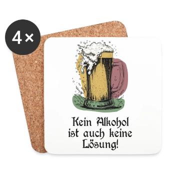 Beer Funny Beer Saying - Coasters (set of 4) - white - Front