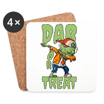 Dabbender Zombie Dabbing Dab Dance Hip-Hop Tanz - Dessous de verre (lot de 4) - blanc - Devant