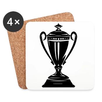 Coupe du Trophée de la Victoire - Dessous de verre (lot de 4) - blanc - Devant