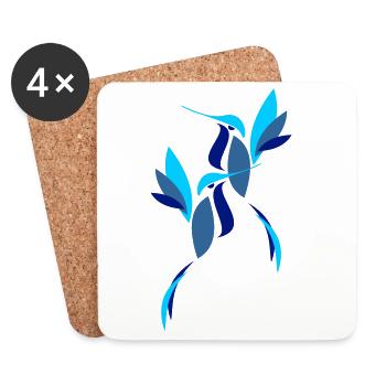 Blue Bird - Coasters (set of 4) - white - Front
