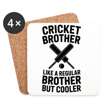 Cricket Spruch Bruder Lustiges Cricket Geschenk - Untersetzer (4er-Set) - Weiß - Vorne