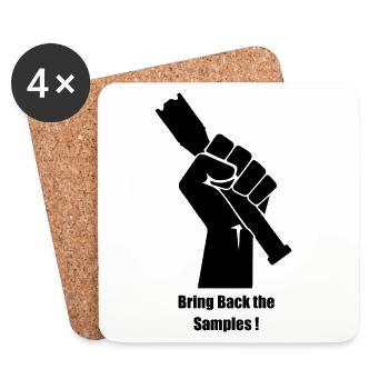 Bring Back the Samples - Coasters (set of 4) - white - Front