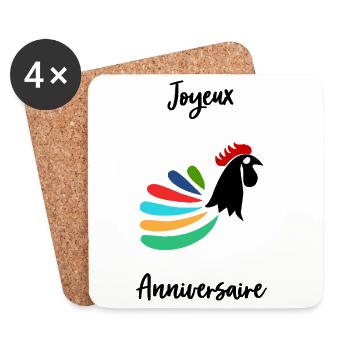 50. 50 JAHRE. 50-JÄHRIGES JUBILÄUM. 50-JÄHRIGES JUBILÄUM. - Untersetzer (4er-Set) - Weiß - Vorne
