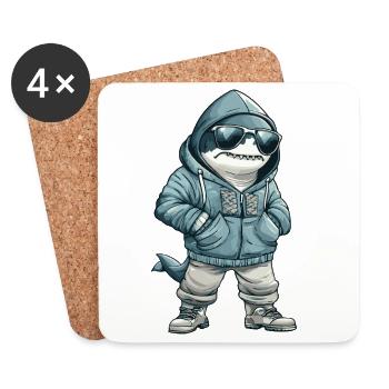 Hai Cool Hiver - Dessous de verre (lot de 4) - blanc - Devant