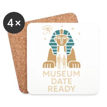 Pharaoh Archaeology in Ancient Egypt - Coasters (set of 4) - white - Front