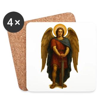 Guardian Angel Aura | Classical Baroque painting - Coasters (set of 4) - white - Front