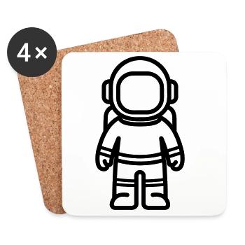 Astronaut - Untersetzer (4er-Set) - Weiß - Vorne