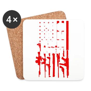 Pro-guns, anti-idiot - Coasters (set of 4) - white - Front
