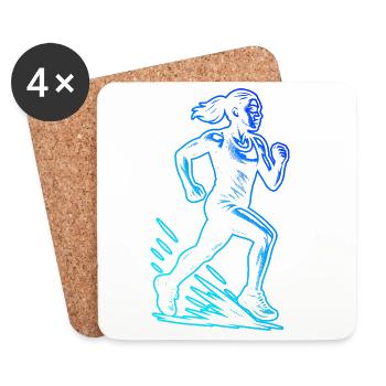 Running perfect for any race - Coasters (set of 4) - white - Front