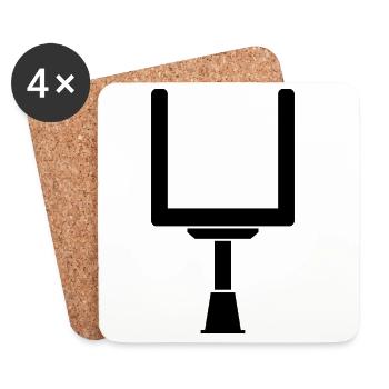 American football goal - Coasters (set of 4) - white - Front