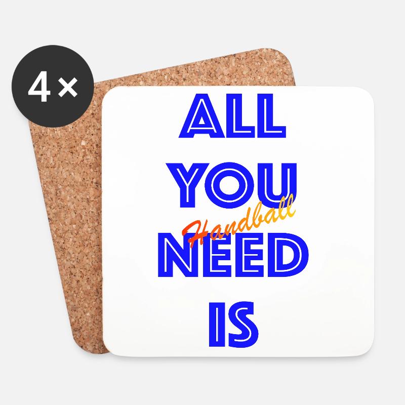 All You Need Is Handball (Blau) - Untersetzer (4er-Set) - Weiß
