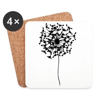 MARLA Puste-Bobby - par heavenlygoods DESIGN - Dessous de verre (lot de 4) - blanc - Devant