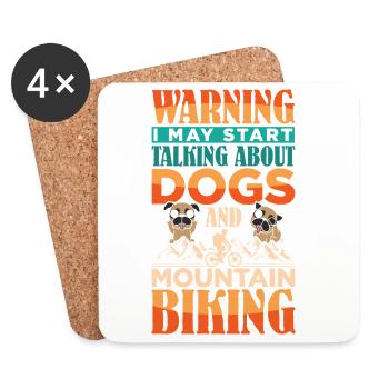 Propriétaire de VTT Vélo de VTT - Dessous de verre (lot de 4) - blanc - Devant