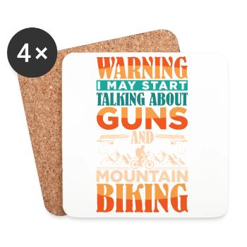 Vélo de montagne Pistolet à vélo de montagne - Dessous de verre (lot de 4) - blanc - Devant