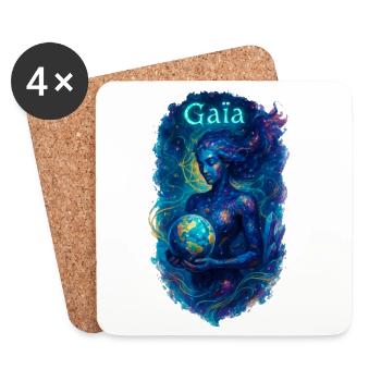 Gaïa - Mère Nature - Arbre de Vie - Dessous de verre (lot de 4) - blanc - Devant
