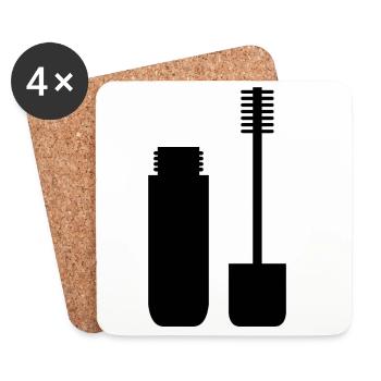 Mascara - Coasters (set of 4) - white - Front