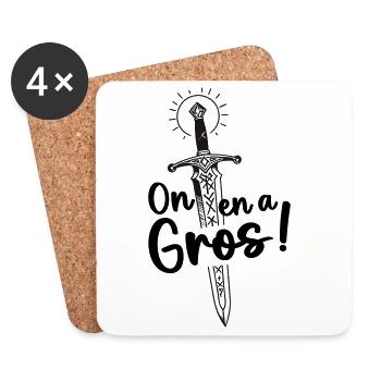 On en a gros ! - Dessous de verre (lot de 4) - blanc - Devant