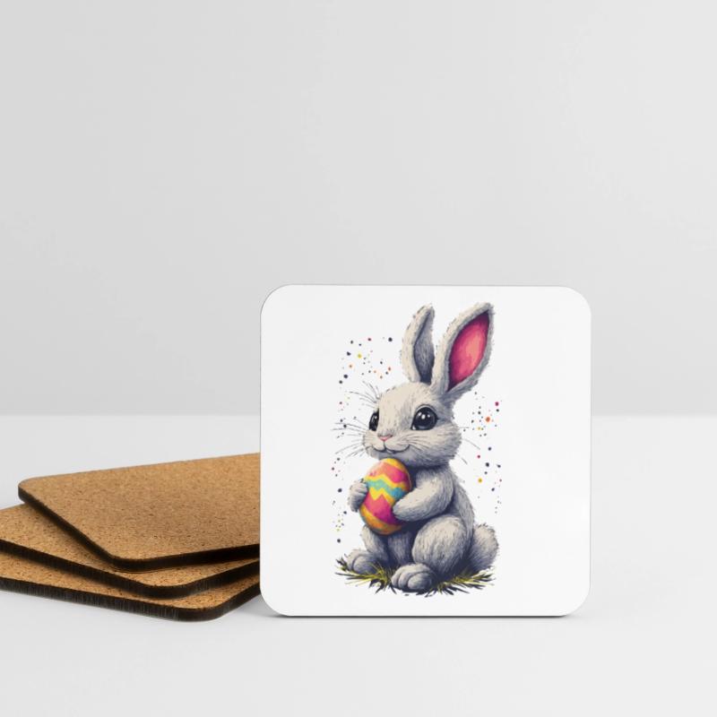 Dad Bunny Easter Easter Bunny Partner Look Easter Coasters (set of 4)