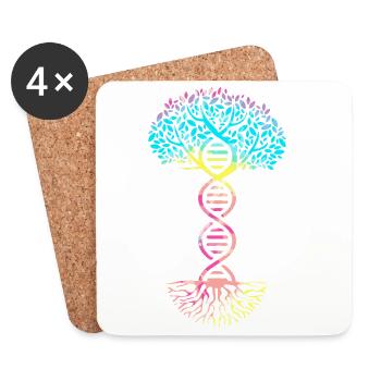 Structural formula molecule - Coasters (set of 4) - white - Front