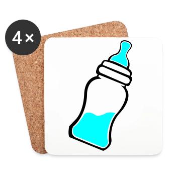 Baby bottle - Coasters (set of 4) - white - Front