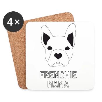 frenchie mama - Untersetzer (4er-Set) - Weiß - Vorne