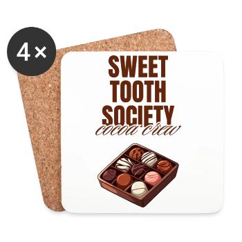Sweet Tooth Society Cocoa Crew - Untersetzer (4er-Set) - Weiß - Vorne