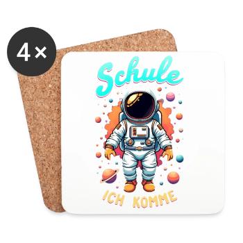 Schulkind 2026 Einschulung 2026 Schulanfang - Untersetzer (4er-Set) - Weiß - Vorne