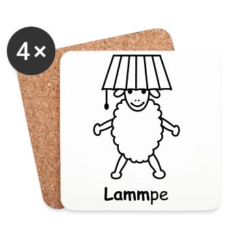 TIB_Lamm-pe - Untersetzer (4er-Set) - Weiß - Vorne