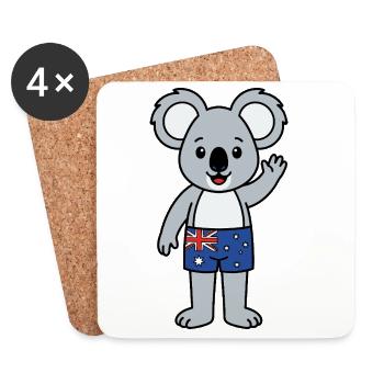 Australia Koala - Coasters (set of 4) - white - Front