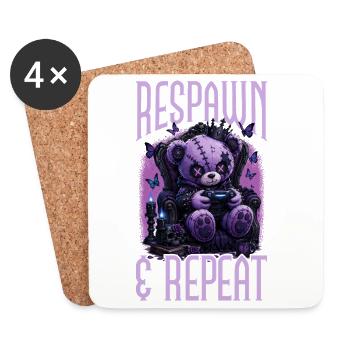 Pastel Goth Soft Goth Gaming Gamer - Dessous de verre (lot de 4) - blanc - Devant