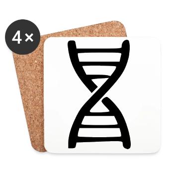 DNA Gene Research Gift - Coasters (set of 4) - white - Front