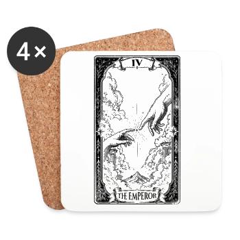 The Emperor – The Creation of Adam Tarot Card - Dessous de verre (lot de 4) - blanc - Devant