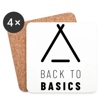 Retour aux bases | Camping & Bushcraft | Tente - Dessous de verre (lot de 4) - blanc - Devant