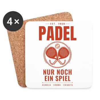 Padel Nur Noch Ein Spiel Padel Tennis Geschenk - Untersetzer (4er-Set) - Weiß - Vorne