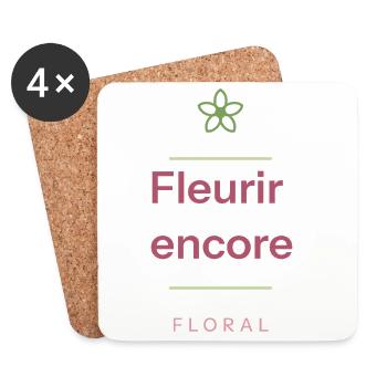 Fleurir Encore Floral - Dessous de verre (lot de 4) - blanc - Devant