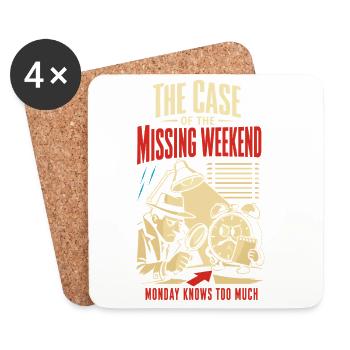 The Case of the Disappeared Weekend - Coasters (set of 4) - white - Front