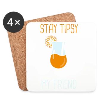waiter bartender bartender bartender barchef - Coasters (set of 4) - white - Front