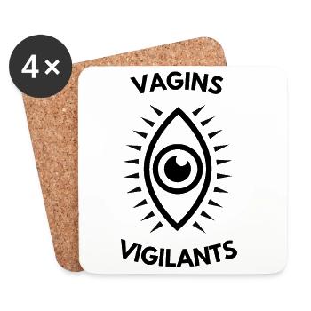 Vigilant Vaginas Parodie - Untersetzer (4er-Set) - Weiß - Vorne