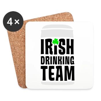 irish drinking team - Untersetzer (4er-Set) - Weiß - Vorne