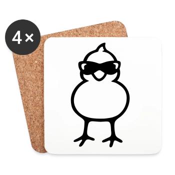 Cool Chick - Untersetzer (4er-Set) - Weiß - Vorne
