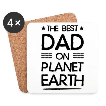 Meilleur Papa Dire Papa Papa - Dessous de verre (lot de 4) - blanc - Devant