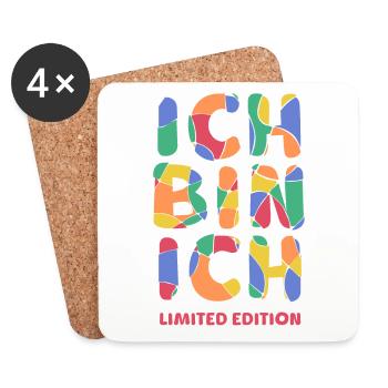 Ich bin ich - Limited Edition Selbstvertrauen Mut - Untersetzer (4er-Set) - Weiß - Vorne
