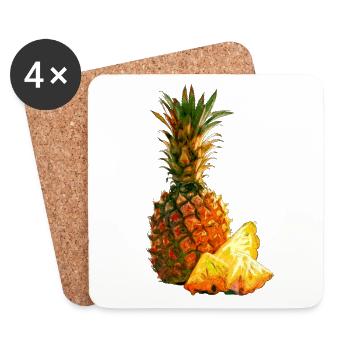 Pineapple - Coasters (set of 4) - white - Front