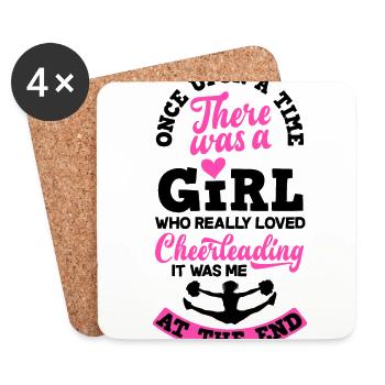Once Upon A Time There Was A Girl Who Really Loved - Untersetzer (4er-Set) - Weiß - Vorne