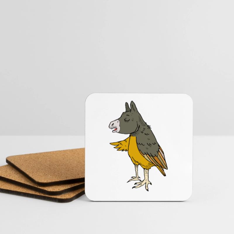 Esel oder Adler oder Vogel Eselvogel Untersetzer (4er-Set)