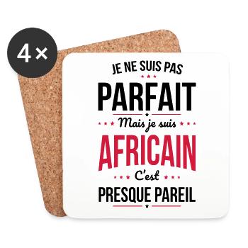 Je ne suis pas parfait mais je suis Africain - Dessous de verre (lot de 4) - blanc - Devant