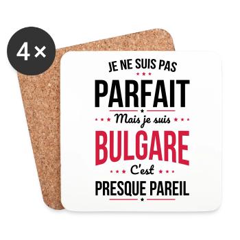 Je ne suis pas parfait mais je suis Bulgare - Dessous de verre (lot de 4) - blanc - Devant