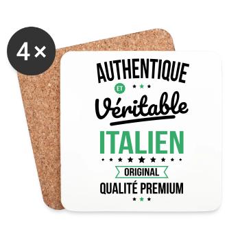 Authentique et véritable Italien - Original - Dessous de verre (lot de 4) - blanc - Devant