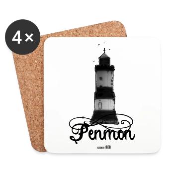 Penmon Point Leuchtturm - Untersetzer (4er-Set) - Weiß - Vorne