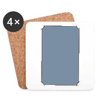 Frame template. Tombstone / Gothic / Vampire Style. - Coasters (set of 4) - white - Front